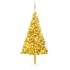 Árbol de Navidad preiluminado con luces y bolas dorado 240