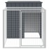 Gallinero con corral acero galvanizado gris 110x201x110