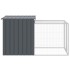 Gallinero con corral acero galvanizado gris 110x201x110