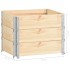 Collares de caja de pallet 3 uds madera maciza de pino 60x80