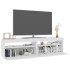 Muebles de TV con luces LED 2 unidades blanco 75x35x40