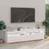 Muebles de TV con luces LED 2 unidades blanco 75x35x40