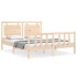 Estructura de cama con cabecero madera maciza 160x200