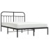 Estructura de cama con cabecero metal negro 135x190