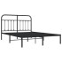 Estructura de cama con cabecero metal negro 135x190