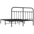 Estructura de cama con cabecero metal negro 135x190