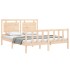 Estructura de cama con cabecero madera maciza 160x200