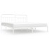 Estructura de cama de metal con cabecero blanco 193x203