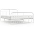 Estructura cama metal con cabecero y pie cama blanco 183x213