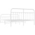 Estructura cama metal con cabecero y pie cama blanco 183x213