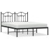 Estructura de cama con cabecero metal negro 150x200