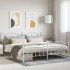 Estructura cama metal con cabecero y pie cama blanco 193x203