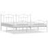 Estructura cama metal con cabecero y pie cama blanco 193x203