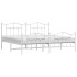 Estructura cama metal con cabecero y pie cama blanco 193x203