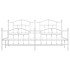 Estructura cama metal con cabecero y pie cama blanco 193x203