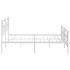 Estructura cama metal con cabecero y pie cama blanco 193x203