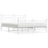 Estructura cama metal con cabecero y pie cama blanco 183x213