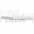 Estructura cama metal con cabecero y pie cama blanco 183x213