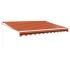 Toldo retráctil aluminio y tela naranja y marrón 3x2,5