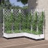 Jardinera con enrejado PP blanco 120x120x121,5