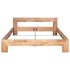 Estructura de cama de madera maciza de roble 160x200