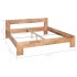 Estructura de cama de madera maciza de roble 160x200