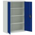 Mueble de oficina de metal gris y azul 90x40x140