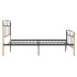 Estructura de cama de metal negra 120x200