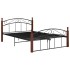 Estructura de cama metal y madera maciza de roble 140x200