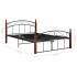 Estructura de cama metal y madera maciza de roble 140x200