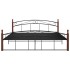 Estructura de cama metal y madera maciza de roble 180x200