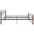 Estructura de cama metal y madera maciza de roble 180x200