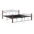 Estructura de cama metal y madera maciza de roble 180x200