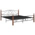 Estructura de cama de metal negro 180x200