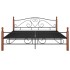 Estructura de cama de metal negro 180x200