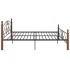 Estructura de cama de metal negro 180x200