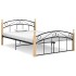 Estructura de cama metal y madera maciza de roble 140x200