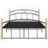 Estructura de cama metal y madera maciza de roble 140x200