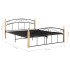 Estructura de cama metal y madera maciza de roble 140x200