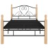 Estructura de cama de metal negro 100x200