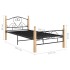 Estructura de cama de metal negro 100x200