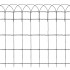 Cerca para césped de hierro recubierto en polvo 25x0,65