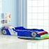 Cama infantil con forma de coche carreras y LED 90x200 cm