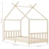 Estructura de cama infantil de madera maciza de pino 90x200