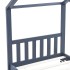 Estructura de cama infantil madera maciza pino gris 70x140