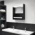 Armario de baño con espejo negro 50x14x60