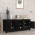 Mueble zapatero de madera maciza de pino negro 110x38x45,5