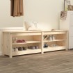 Banco zapatero de madera maciza de pino 160x36,5x50 cm