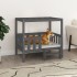 Cama para perros madera maciza de pino gris 95,5x73,5x90