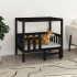 Cama para perros madera maciza de pino negro 95,5x73,5x90